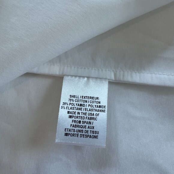 Milly Stretch Poplin Peplum Top in White - Picture 7 of 10